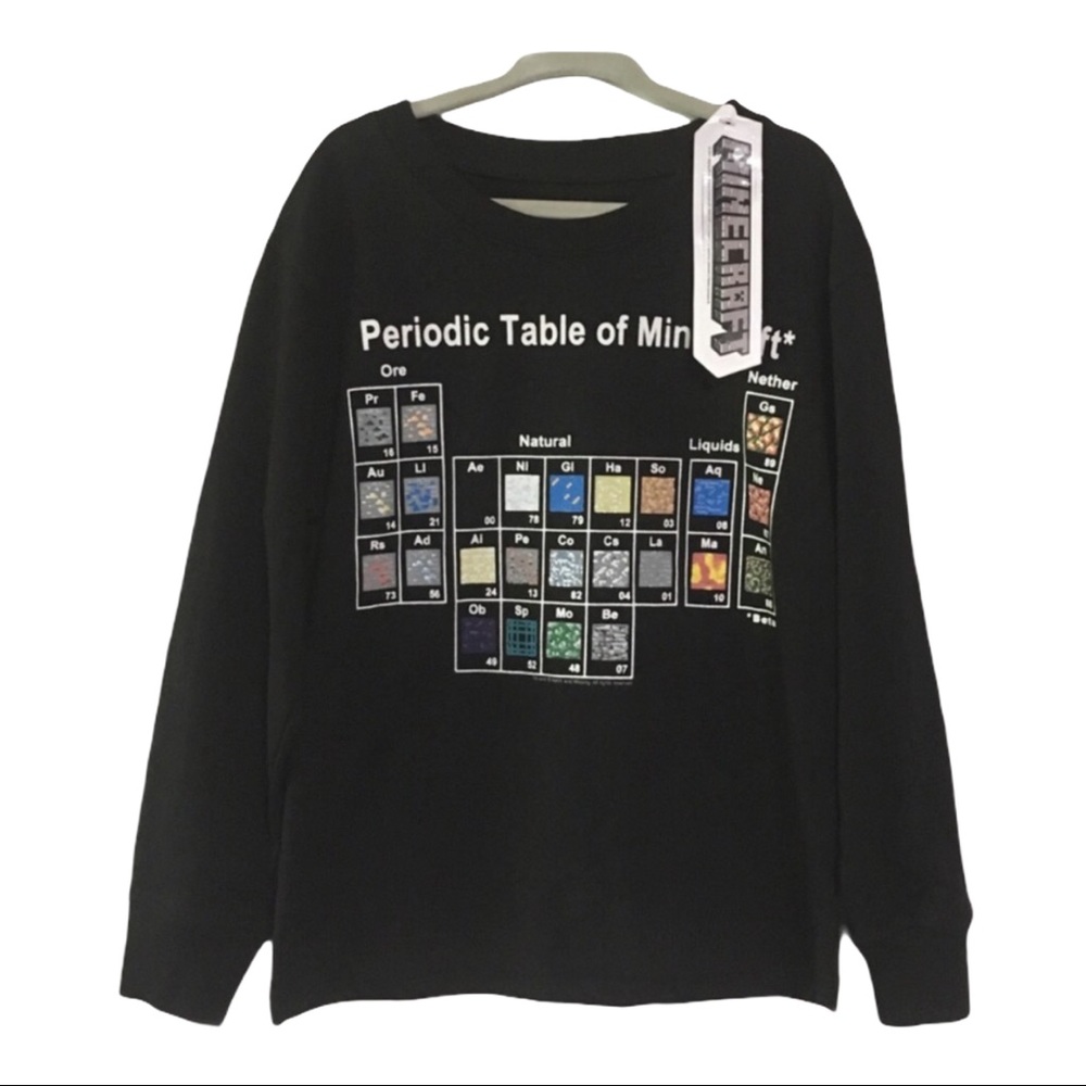 Minecraft Periodic Table Kids Long Sleeve Shirt